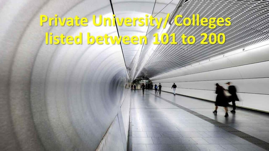Private University / Colleges ranked 101-200